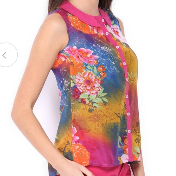 💚 Lee Cooper Neon Floral Top - Picture 15 of 16